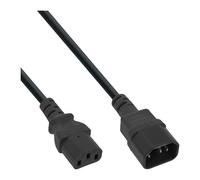 Alargador IEC InLine®, C13 a C14, negro, 3 m
