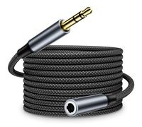 Alargador Jack 3.5mm, Cable Audio Alargador Extensión 5M para PS5,PS4 | 5M Nylon Trenzado Jack 3.5mm Micro y Audio Macho a Hembra para Altavoces,Auriculares,Cascos,Laptop,Móvil,MP3 Player,TV,Switch