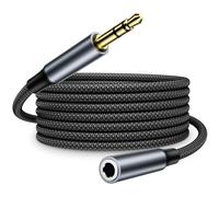 Alargador Jack 3.5mm, Cable Audio Alargador Extensión para Auriculares | 3M Nylon Trenzado Jack 3.5mm Micro y Audio Macho a Hembra para Altavoces,Cascos,TV,Laptop,Móvil,MP3 Player,Switch,PS5,PS4
