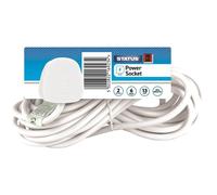 Alargador STATUS, 2 Tomas 13A Blanco, Cable 6m