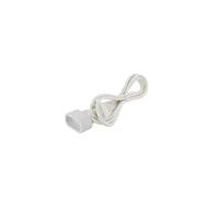 Alargador Textil Blanco con Enchufe Blanco - 1,5 m