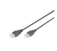Alargador USB-A Digitus 1,8 m USB 2.0 Negro