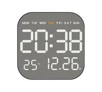 Alarm Clock Bedroom, LED Large Display, Multifunctional Digital Clock, Aesthetic Home Decor, Smart Time Display, Snooze Function Timer, Bedside Table Living Room Home Nursery Dorm School Travel Use