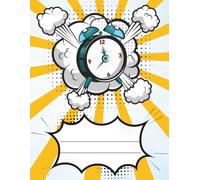 Alarm: Comic-Style Composition Books, Lined, Ruled, 8.5-x-11, 110 pages for Elementary & Primary School Students and Superhero Fans & Young Comic Book Lovers