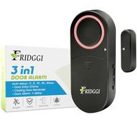 Alarma 3 en 1: timbre abierto para puerta izquierda con retardo, 0/5/10/30/60 segundos, 2/5 minutos, alarma de apertura de puerta, recordatorio de puerta cerrada, 80 a 120 dB, alerta de retardo de