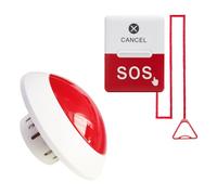 Alarma Baño Minusvalidos | SOS WC/Dormitorio, Sistema de Llamada de Emergencia para Baños y Entornos Accesibles para Hogar de Ancianos/Casa/Hospital/Hotel/Escuela (1Pulsador Emergencias+1 Receptor)