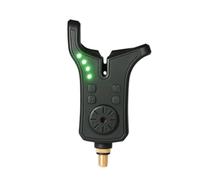 Alarma con carcasa de ABS, controles de sensibilidad de ajuste de tono, luz de alerta LED para reloj de caña de y espera, alarma de pesca electrónica, alerta LED, sensibilidad ajustable, control