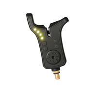 Alarma con carcasa de ABS, controles de sensibilidad de ajuste de tono, luz de alerta LED para reloj de caña de y espera, alarma de pesca electrónica, alerta LED, sensibilidad ajustable, control