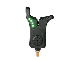 Alarma con carcasa de ABS, controles de sensibilidad de ajuste de tono, luz de alerta LED para reloj de caña de y espera, alarma de pesca electrónica, alerta LED, sensibilidad ajustable, control