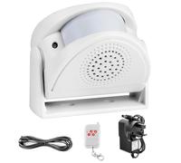 Alarma con sensor de movimiento, sirena interior, control remoto, inalámbrico, infrarrojo, sistema de alarma antirrobo, alerta de 90 dB y luz roja intermitente, para el hogar