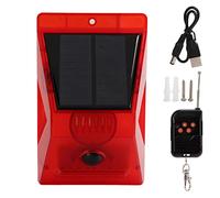Alarma Con Sensor De Movimiento Solar, Alarma De Luz De Seguridad Solar A Prueba De Agua Ip65 Con Sirena Ruidosa Remota De 129 DB Sistema De Alarma De Seguridad Las 24 Horas Para El Hogar, Almacén, Gr
