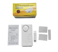 Alarma de apertura de puerta de refrigerador 4 en 1, campana de cierre retardado con respaldo, sensor de congelador de baja potencia para seguridad alimentaria de cocina, color blanco (pilas no