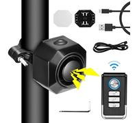 Alarma de Bicicleta con Sensor de Vibración Control Remoto, Alarma de Motocicleta Recargable por USB, Alarma de Coche de 110 dB con Sensor de Movimiento Antirrobo Inalámbrico