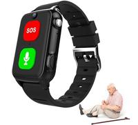 Alarma de caída para ancianos, pulsera de llamada de emergencia con cámara, botón SOS, posicionamiento preciso, monitor de frecuencia cardíaca para Alzheimer y autismo