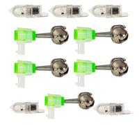 Alarma de cañas de, campanas de cañas de - Twin Bells Night Sea Fishing Indicador - Eficiente versátil ligero clip luminoso Fish Advertencia para los fanáticos en Fog Darkness Wild L