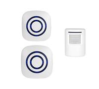 Alarma de entrada de seguridad inalámbrica para el hogar, alerta de entrada, timbre de puerta de visitante con 2 receptores enchufables y 1 sistema de alerta de detector de sensor de movimiento PIR