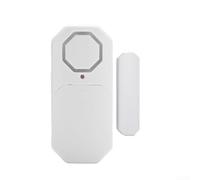 Alarma de entrada inalámbrica blanca con control remoto de mano, sonido dual de 140 dB para flash, 5 modos seleccionables, volumen ajustable para el hogar, garaje, gabinete, antirrobo
