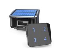 Alarma de entrada inalámbrica Solar 400 metros, Sensor y Detector movimiento resistente a la intemperie for exteriores, alerta seguridad DIY Para uso doméstico(KIT1)
