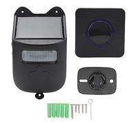 Alarma de Entrada Solar con Sensor Infrarrojo y Pantalla Digital, Detector de Movimiento Inalámbrico para Hogar, Tienda, Oficina, Escuela, Receptor Enchufe con Campanilla