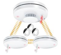 Alarma de Humo y Calor Escocia con batería de 10 años | Certificación EN14604 CE、AS3786 Sensor fotoeléctrico interconectados inalámbricos - 3 Piezas