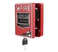 Alarma de Incendio, Estación de Activación Manual de Doble Acción Punto de Llamada Manual de Incendios Alarmas de Luz y Sonido con Bloqueo de Teclas para Estaciones de Activación o Puntos