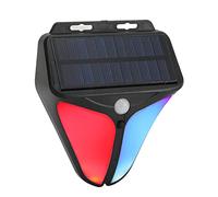 Alarma de Luz y Sonido Solar, Lámpara de Luz Intermitente con Sensor de Movimiento a Prueba de Agua IP65 con Alerta de Sonido de Sirena de 129 Decibeles, para Granja, Villa, Hogar