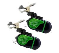 Alarma de mordida de caña de Pescar - con indicador de Sonido y Ligero, 2 Piezas Equipo de Sensible Ajustable para flujos en Alta mar Tanques Rivers Ponds | de Alerta sostenible, con