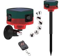 Alarma de perro ladrido, sensor de movimiento de perro ladrido de 129 db, alarma de movimiento de 360° al aire libre con control remoto inalámbrico, grabación y 13 tipos de sonido fuerte para