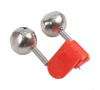 Alarma de pesca anti caída indicador de mordida con clip seguro para pesca nocturna de carpa de mar dispositivo de punta de caña de pescar material ABS 20 piezas paquete (B-20 piezas)