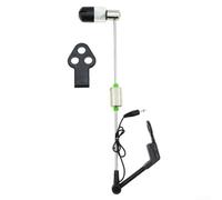 Alarma de pesca de carpa, multicolor, europea, sistema indicador de mordida, aparejo de pesca para configuración de caña de pescar gruesa (blanco)