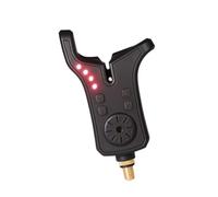 Alarma de pesca electrónica para reloj de caña con poca luz, luz de alerta LED, control de ajuste de tono, soporte de latón 3 / 8 para uso en tierra Alarma de pesca electrónica Alerta LED Sensibilidad