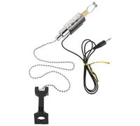 Alarma de Pesca para Cañas de Pescar Luz LED y Timbre Metálico | Señalizador Nocturno para Orilla y Carpa, Apto para Agua Dulce y Salada, Color Negro