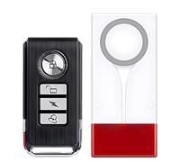 Alarma de puerta con mando a distancia, alarma de ventana de seguridad para el hogar con sensor de fijación, ángulo de detección de 180, brazo remoto, desarmar, SOS, Dingdong, fácil instalación, 4,1 x