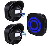 Alarma de Seguridad, HommyFine Inalámbrico Timbre de Alarma para la Puerta con Sensor de Movimiento PIR Infrarrojo Detector de Timbre del Sensor (2 Sensors & 1 Receptor, Typ 258)