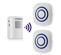 Alarma de Seguridad, HommyFine Inalámbrico Timbre de Alarma para la Puerta con Sensor de Movimiento PIR Infrarrojo Detector de Timbre del Sensor