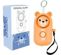 Alarma de Seguridad para la autodefensa. Llavero con Sonido de 130 Decibelios para emergencias de Niñas, Niños, Mujeres, Gente Mayor…. (Naranja)