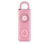 Alarma de seguridad personal de 130 dB con luz indicadora SOS para situaciones de respuesta rápida (rosa)