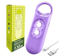 Alarma de seguridad personal: sirena de seguridad de 130 db | Sirena de seguridad, alarma de alerta con luz estroboscópica, para estudiantes mayores esposa niñas niños hermanas senior universitarios