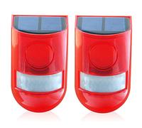 Alarma de seguridad solar IP65 resistente al agua con sensor de movimiento LED y luz intermitente, 110 dB, sirena fuerte, sistema de alarma de seguridad para el hogar