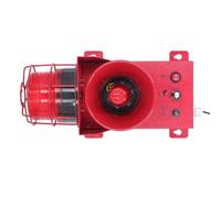 Alarma de Sirena Industrial de 130 DB Alarma de Luz Estroboscópica LED Impermeable con Sonido Ajustable para Taller de Fábrica Sirena Intermitente Fuerte Camión de (DC12V)