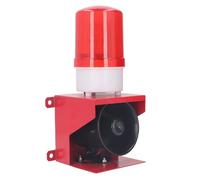 Alarma de Sirena Industrial para Exteriores, Luz de Sonido de 115 DB, Bocina de Alarma, Luz de Advertencia Estroboscópica de Emergencia Impermeable para Patio de Piedra de