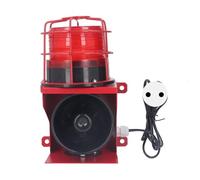 Alarma De Sirena Industrial, Sirena De Alarma Fuerte con Sonido Y Luz con Luz Estroboscópica LED De 115 DB para Exteriores, Alarma De Bocina, Luz De Advertencia Interior(EU Plug 220V)