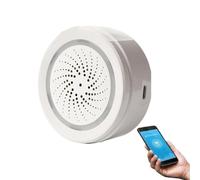 Alarma de Sirena WiFi, Sirena Inteligente para Tuya con Sensor de Temperatura y Humedad, Volumen Ajustable de 3 Niveles, función de Control Remoto