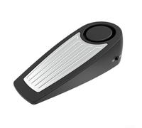 Alarma de tope de puerta de 130 dB, alarma portátil de cuña de puerta, sensor activado por vibración, base de silicona antideslizante, compacta, 9,8 x 2,5 x 2,8 cm, seguridad de viaje para el hogar