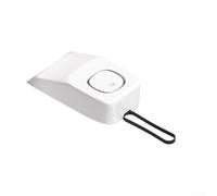 Alarma de tope de puerta de 70 dB con batería recargable, disparador de doble sensor, sensibilidad ajustable y construcción de silicona antideslizante (blanco)