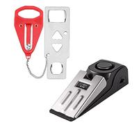 Alarma de tope de puerta y cerradura de puerta portátil, tope de puerta de seguridad para el hogar, apartamento de viaje con sirena de 120 dB (moderno)