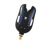 Alarma de toque de pesca con sonido, luz de alarma para caña de pescar, alarma sonora electrónica, alerta de mordida de palo de sensor de alta sensibilidad, alarma iluminada para dados