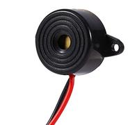 Alarma de zumbador eléctrico piezoeléctrico activo 3-24 V alarma de zumbador de tono electrónico piezoeléctrico Sonido continuo Longitud del cable 100mm