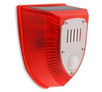 Alarma del sensor de movimiento solar al aire libre, fabricante de ruido del sensor de movimiento de sonido y ladrillo para perros de 129db con lámpara de advertencia para el hogar Alarma al aire lib
