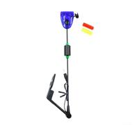 Alarma electrónica de mordida para pesca de carpa, señalizador LED impermeable con función de caída trasera, aparejos gruesos de 25 cm (azul)